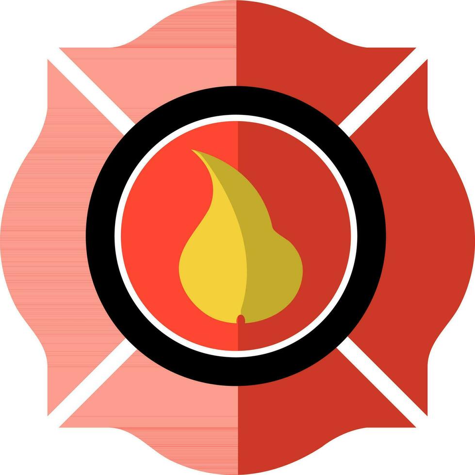 Fire department emblem in flat style. vector