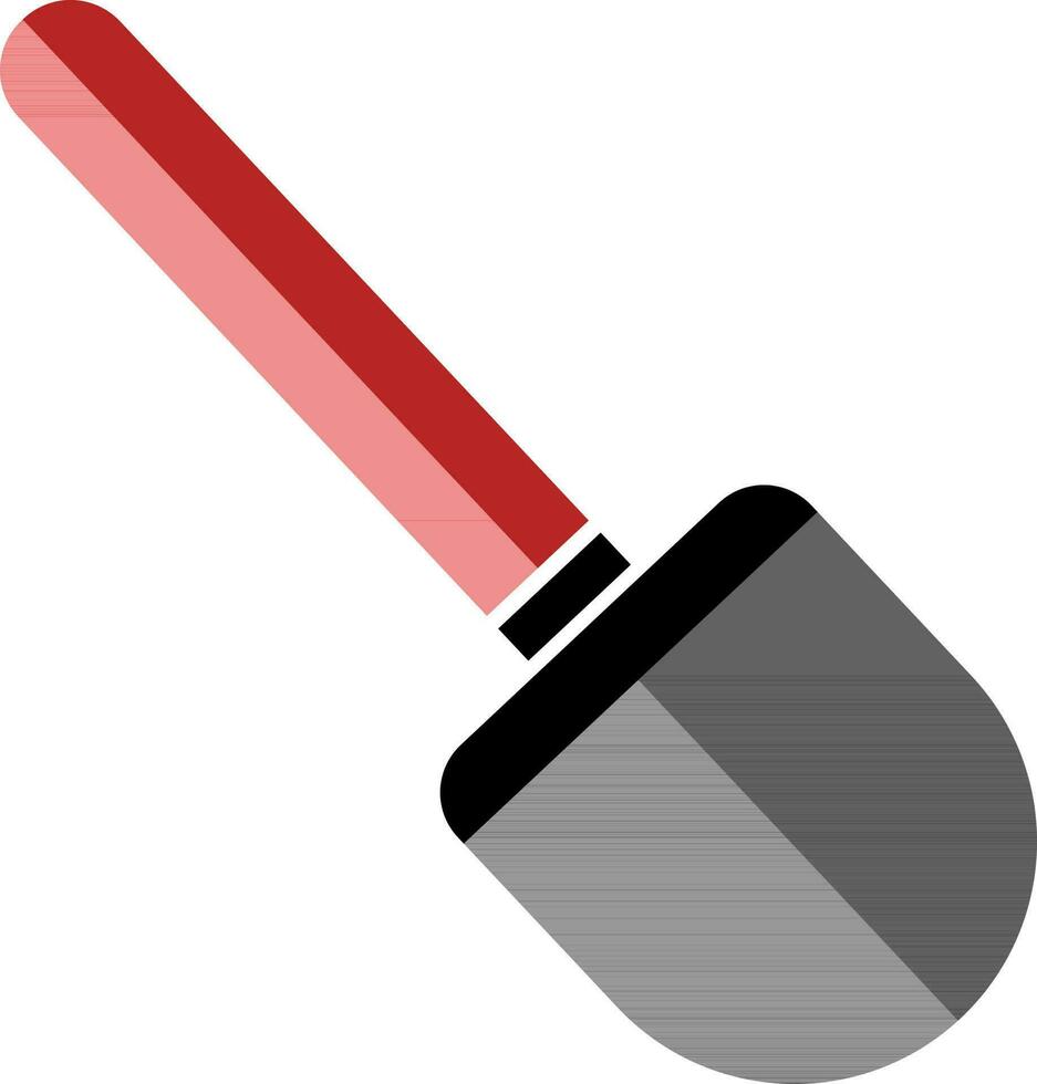 Icon of shovel in flat style. vector