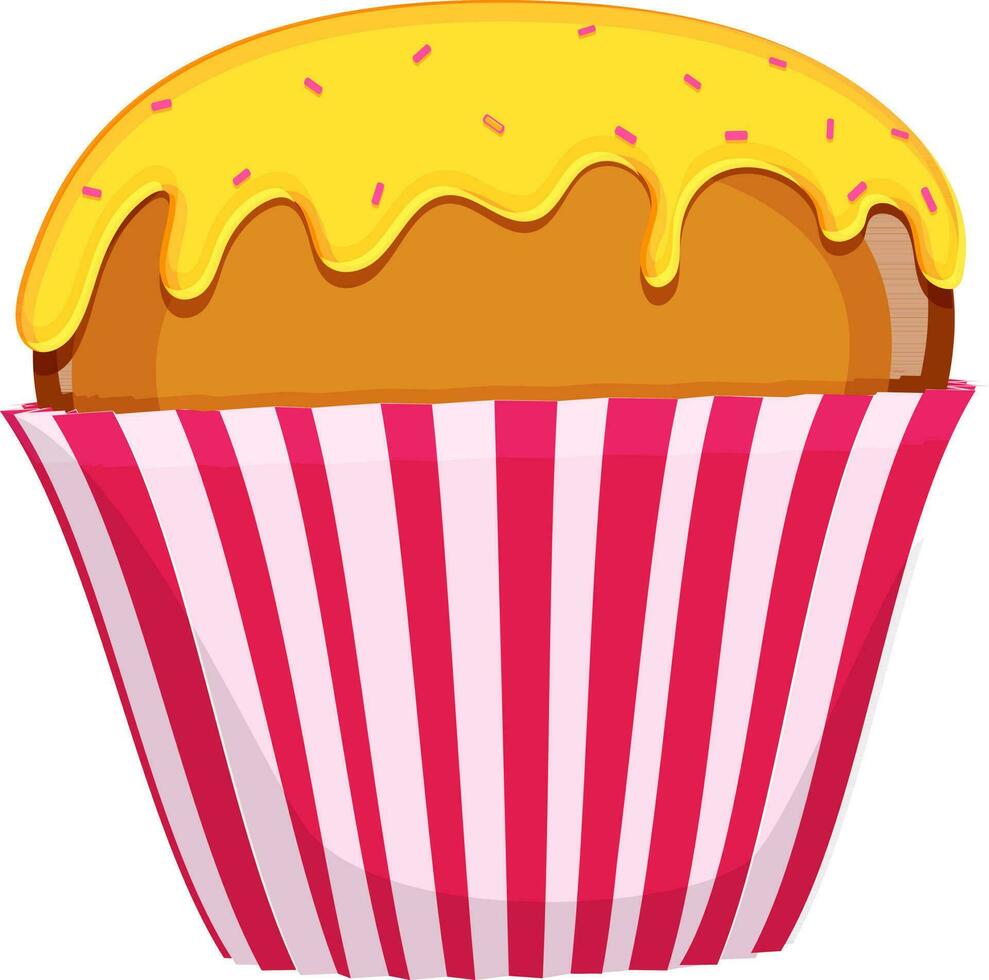 Illustration of sweet cupcake. vector