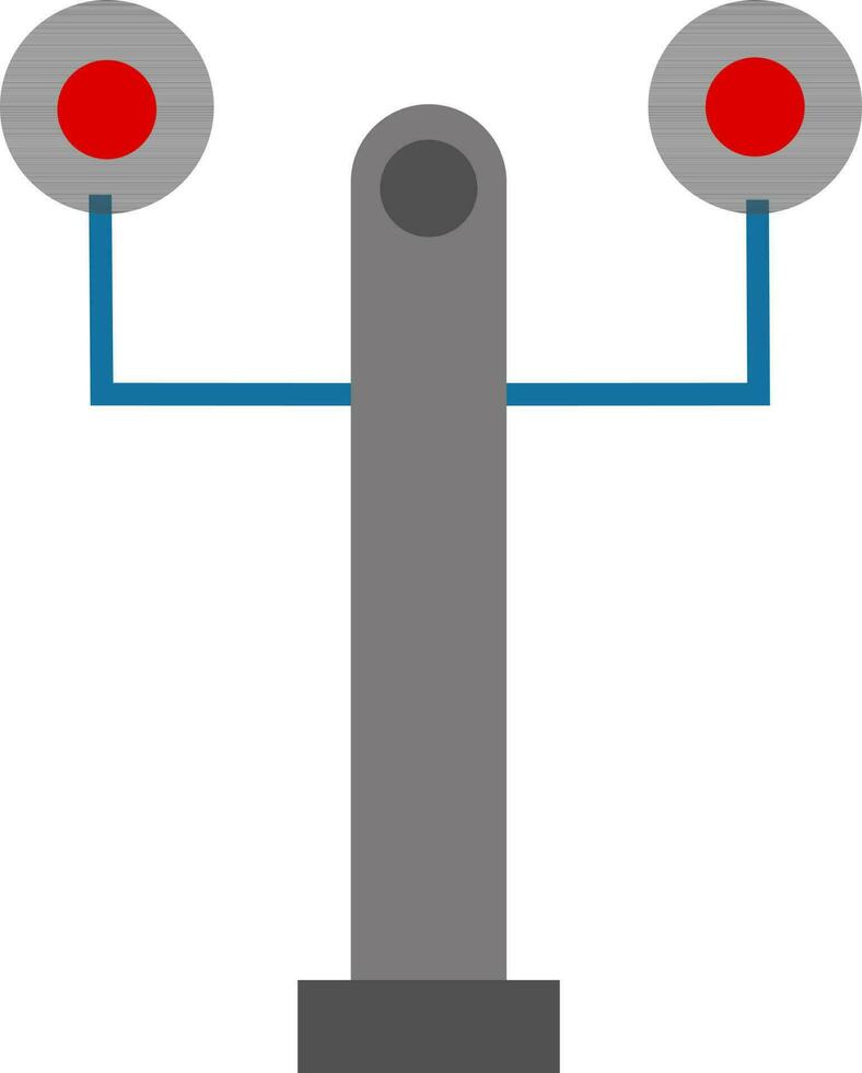 Railway traffic lights in flat style. vector