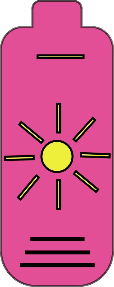 amarillo y rosado bloqueador solar crema. vector