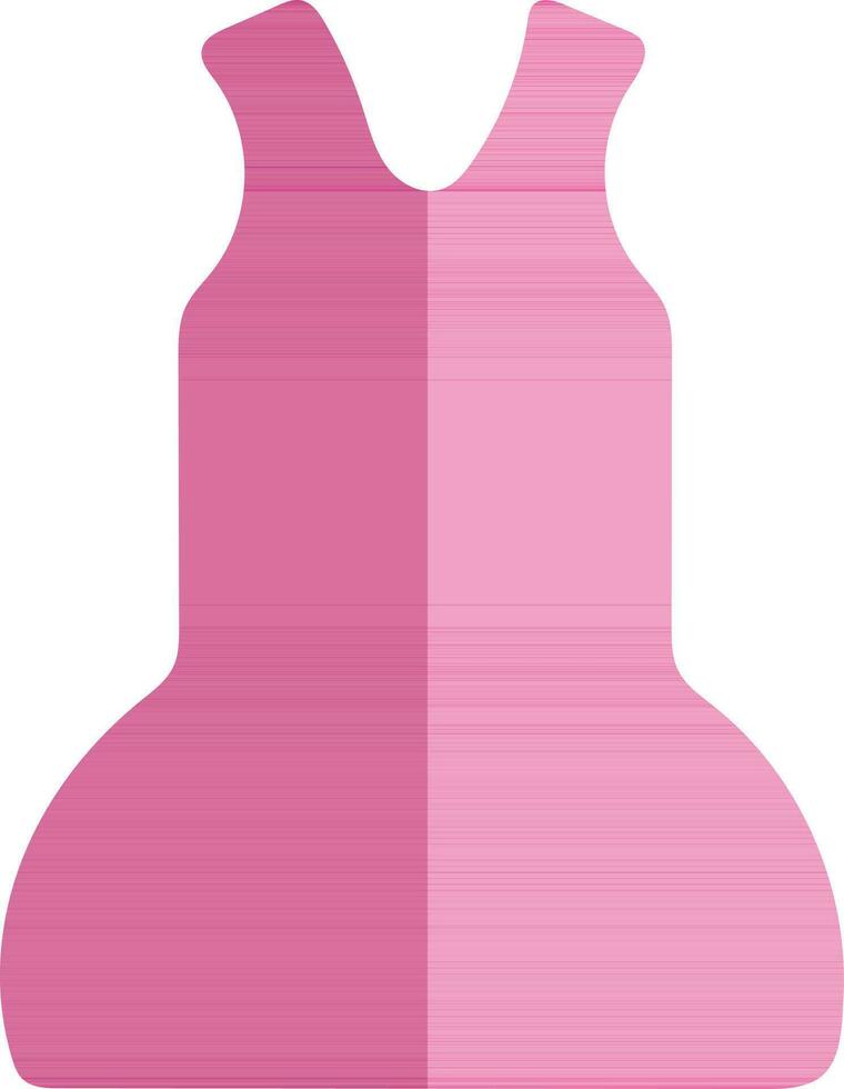 Illustration of a pink dress. vector