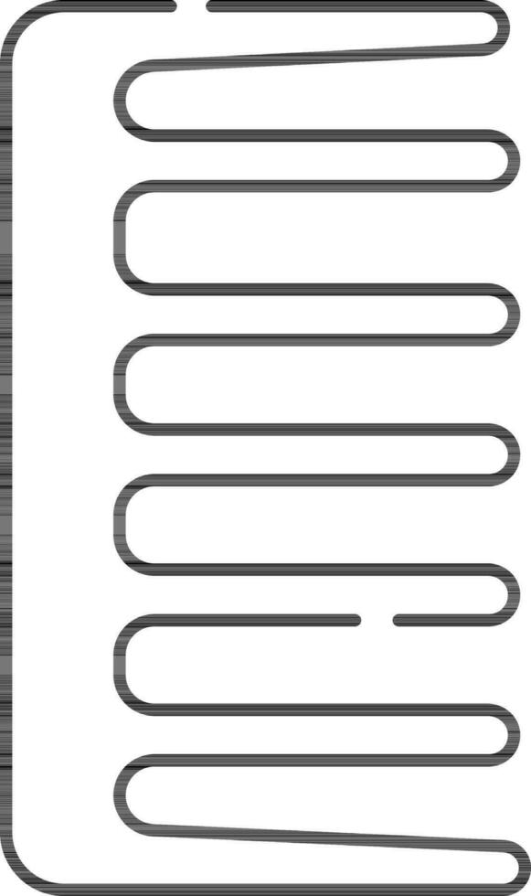 Isolated Comb Icon In Outline Style. vector