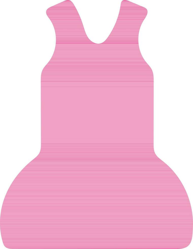 Illustration of a pink dress. vector