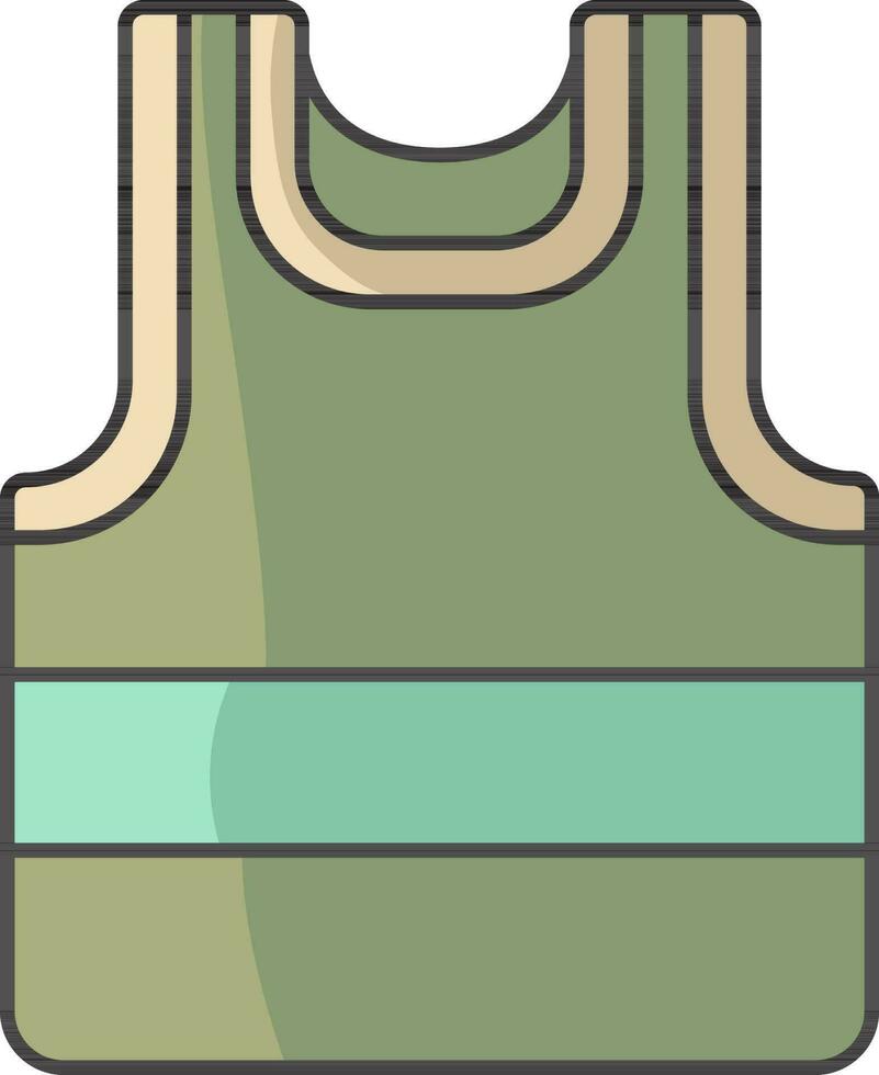 Flat Illustration Of Tricolor Tank Top Icon. vector