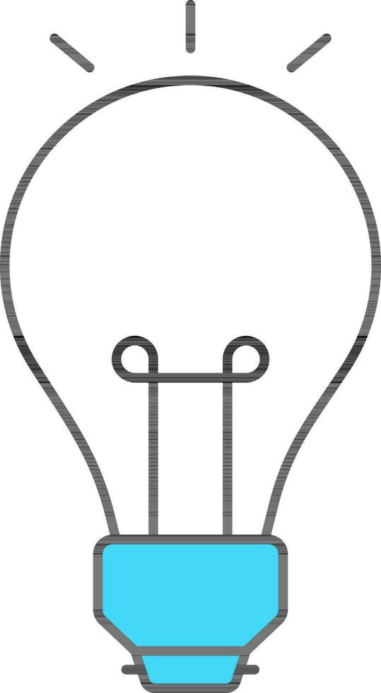 Illuminate Bulb Icon In Flat Style. vector