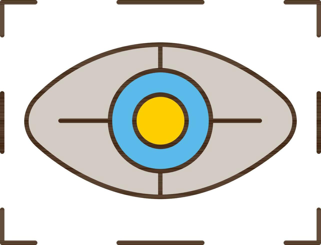 Isolated Eye Tracking Icon In Flat Style. vector