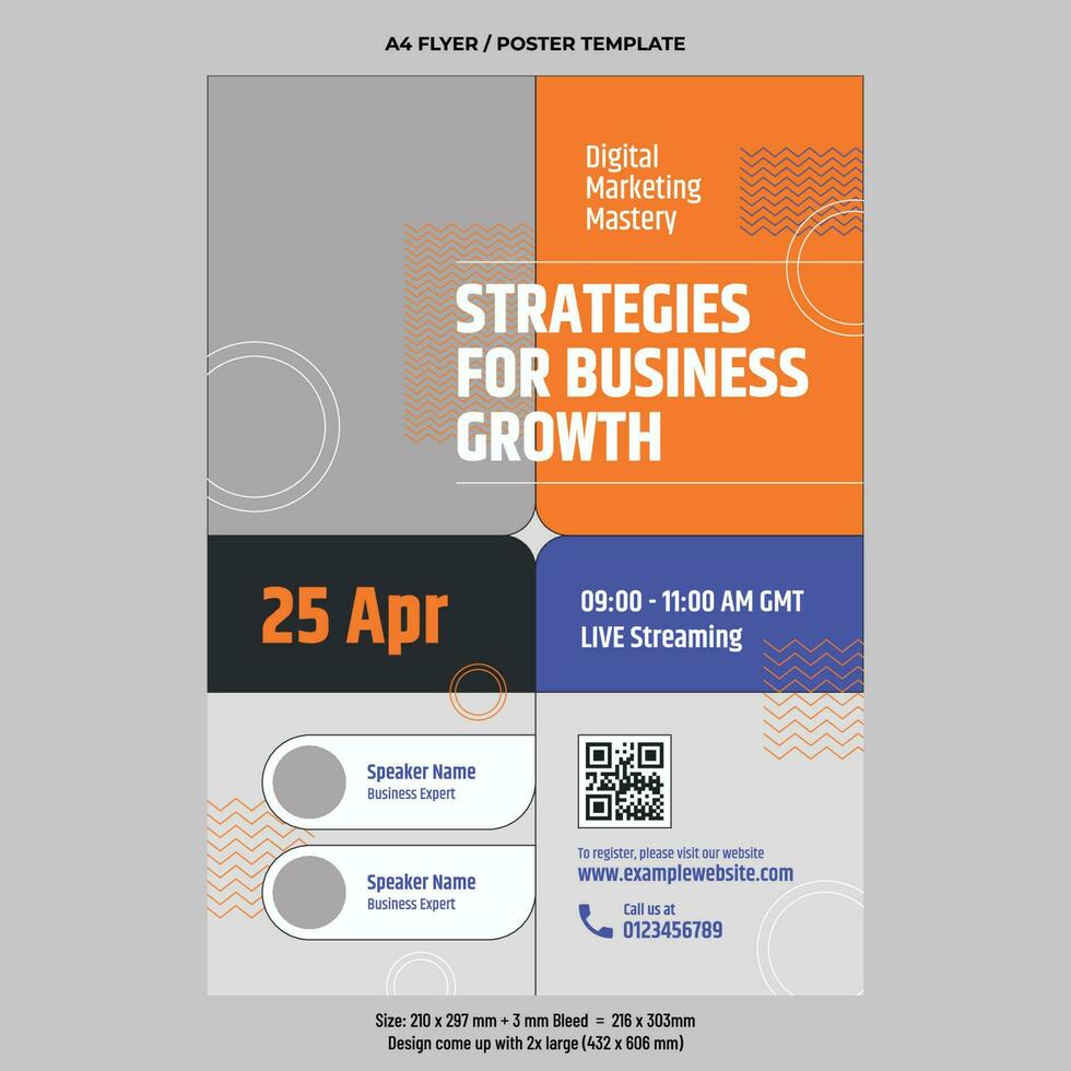 Digital Marketing Webinar Flyer 24505828 Vector Art at Vecteezy