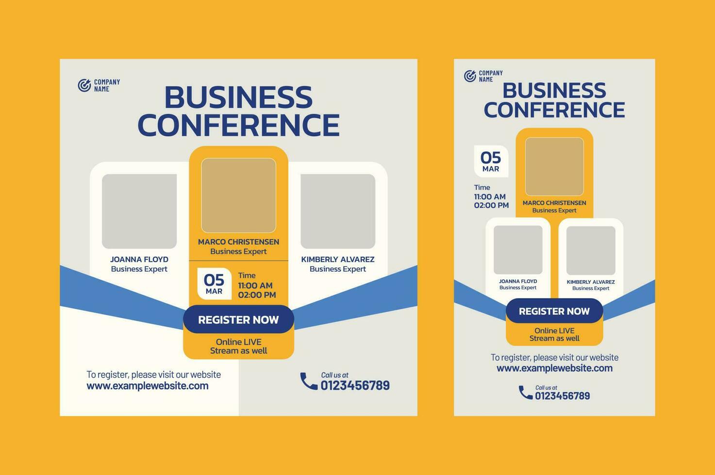 Business Conference or Event Social Media Post Design vector