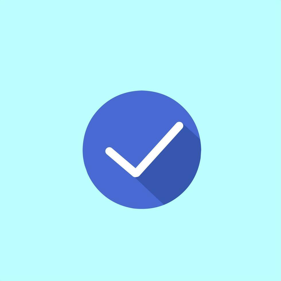 Check mark icon.This icon conveys the concept of completion, success, and confirmation. vector