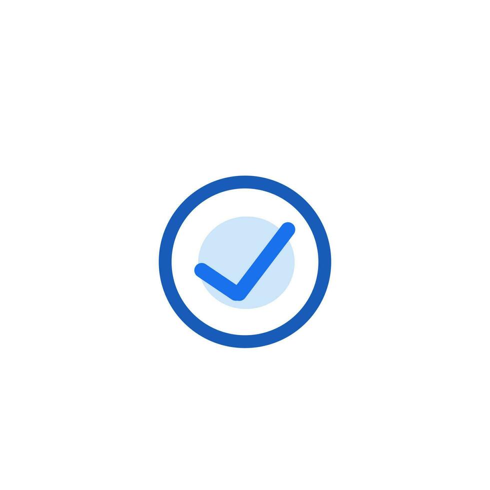 Check mark icon.This icon conveys the concept of completion, success, and confirmation. vector