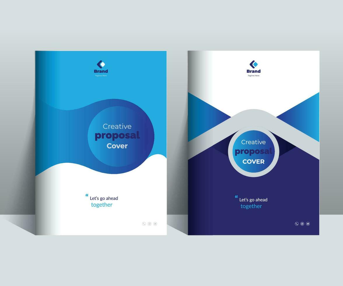 Creative Proposal Cover Design Template adept for multipurpose Projects vector