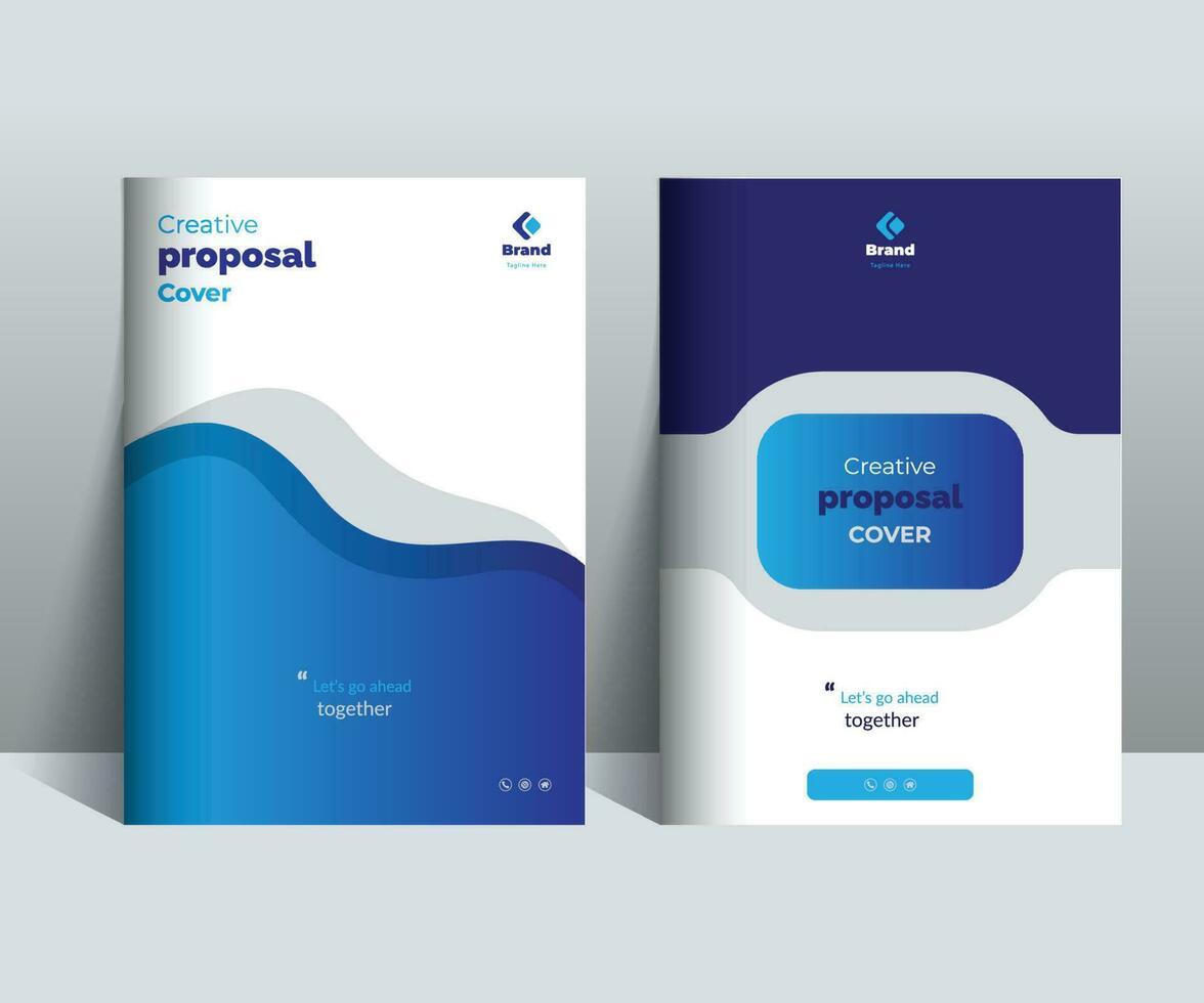 Creative Proposal Cover Design Template adept for multipurpose Projects vector