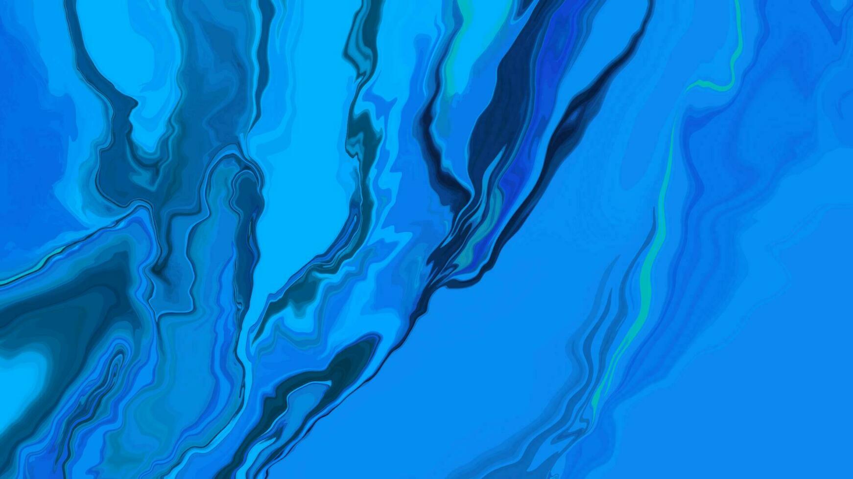 Background with marble texture. Abstract painting mix stains. Blue liquid paint that flows. vector