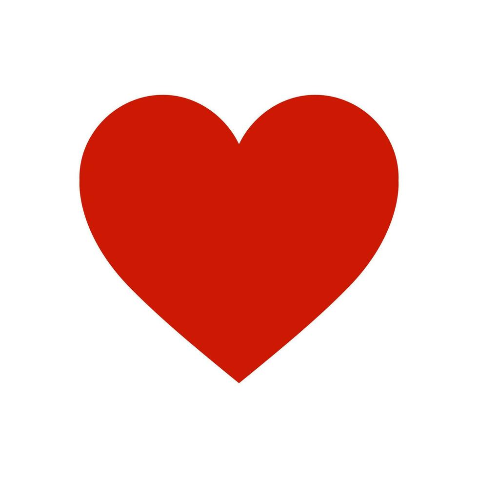 Red Heart Isolated Vector Illustration