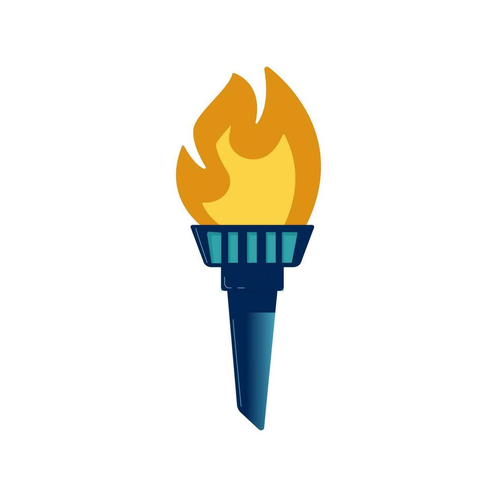 Fire Flame and Torch Flat Vector