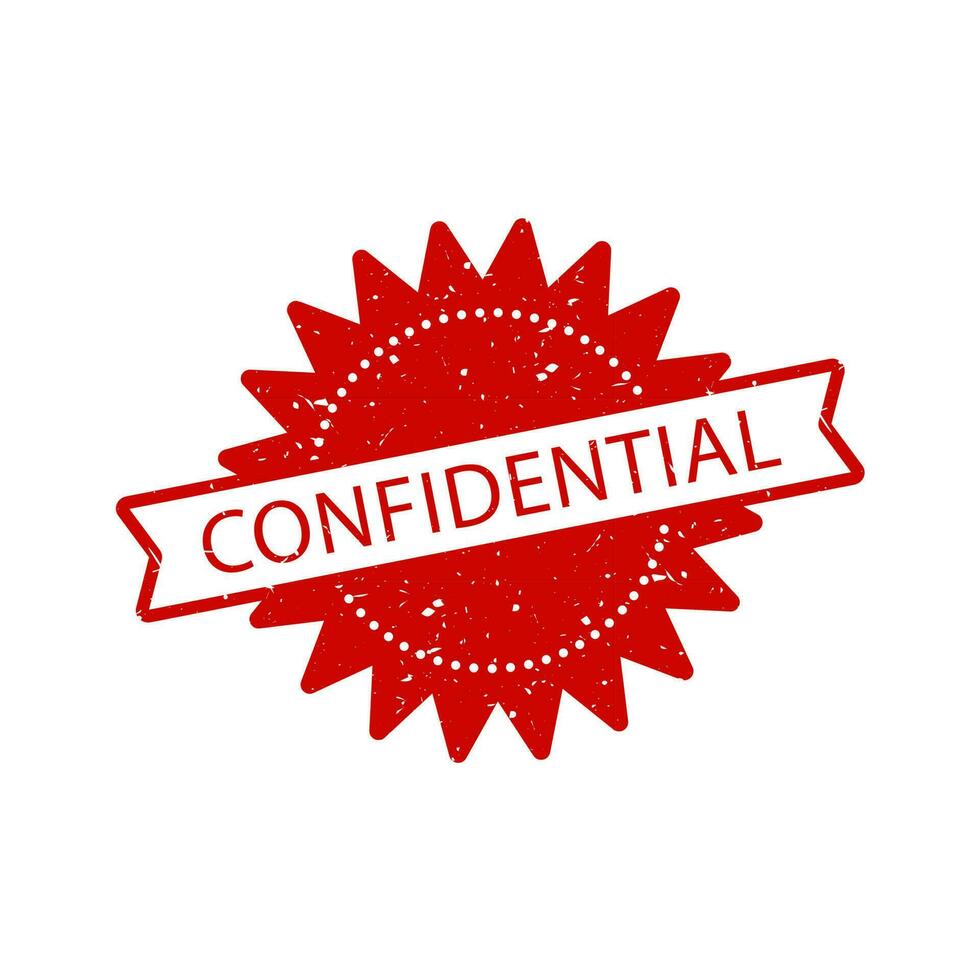 confidencial estampilla. confidencial Insignia icono aislado vector