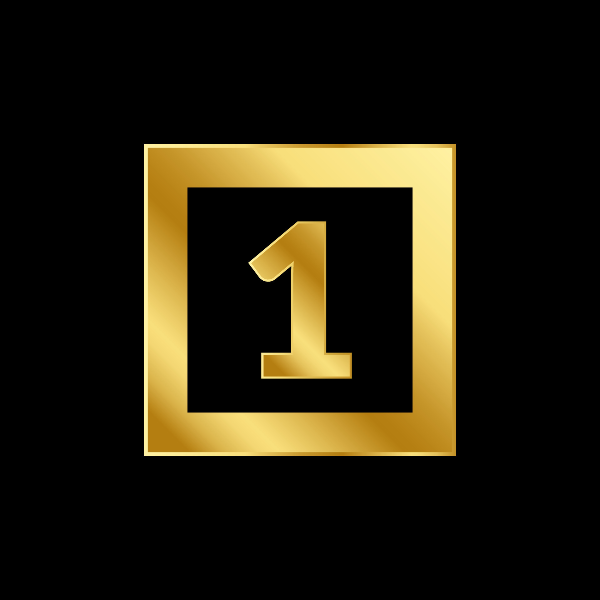 Number One Luxury Style Golden Emblem Isolated Vector 24506171 Vector