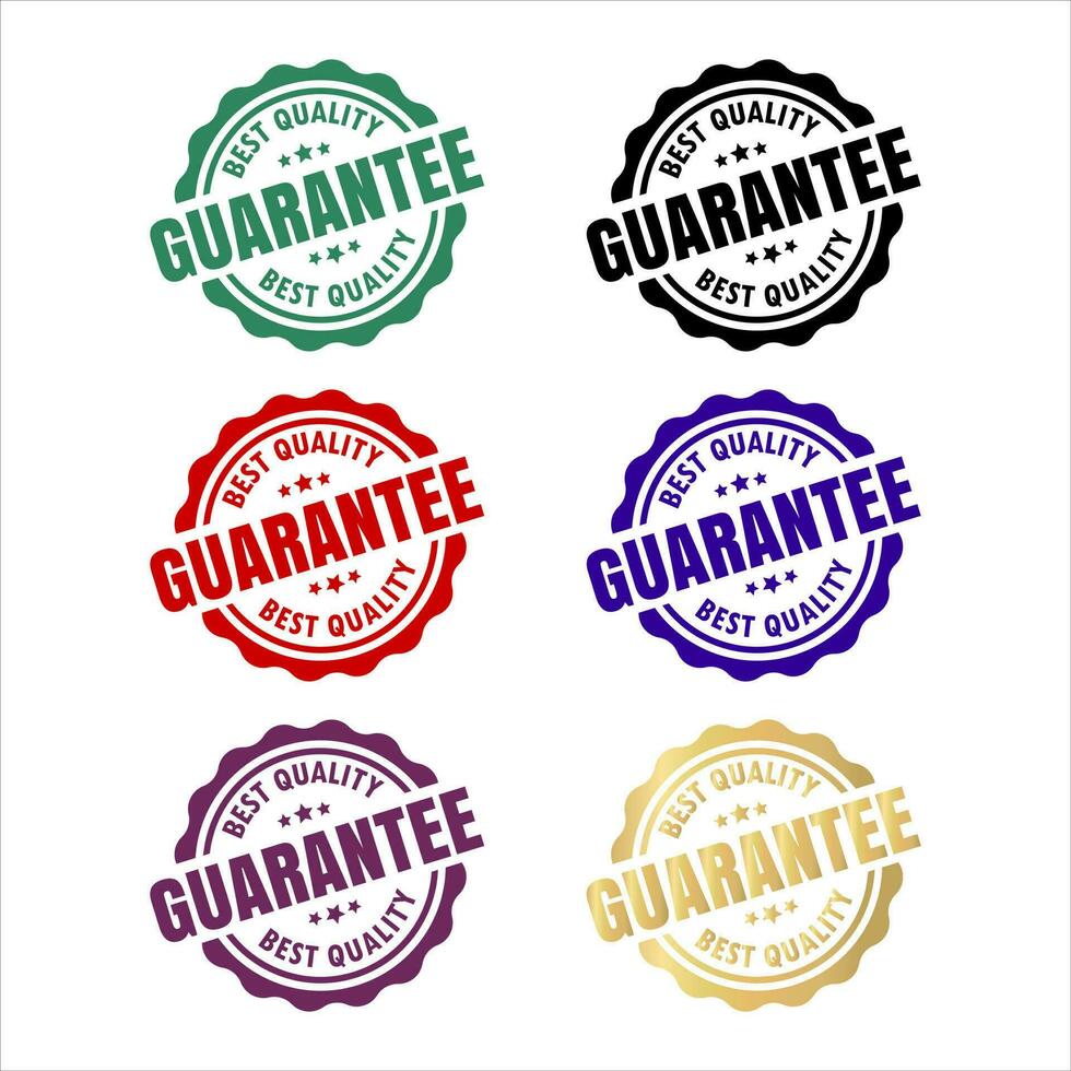 Best Quality Guarantee Colorful Badges Flat Vector