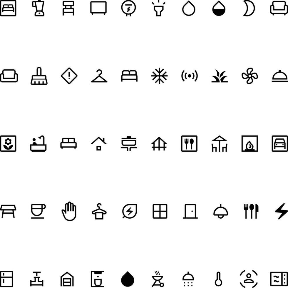 Household Web Icons vector