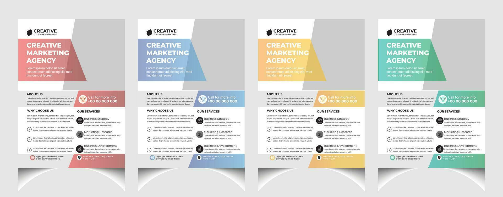 Business marketing flyer or corporate flyer template design. vector