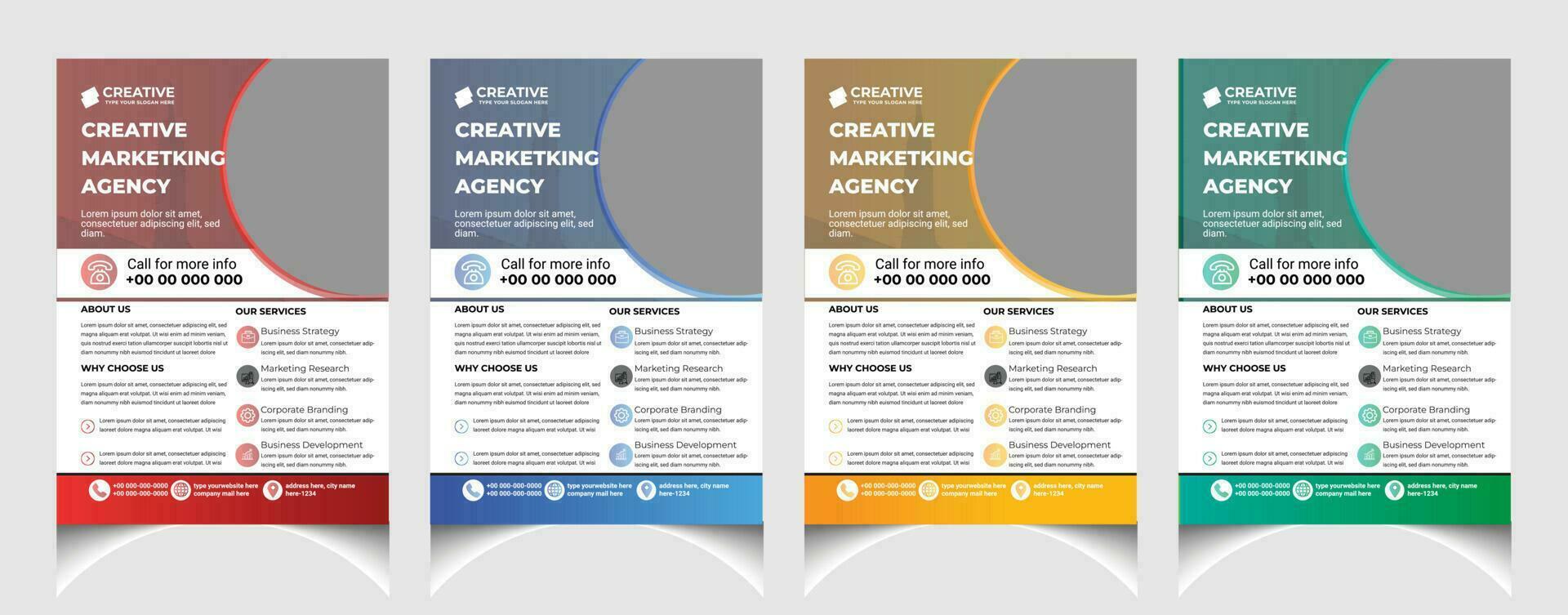 Business marketing flyer or corporate flyer template design. vector