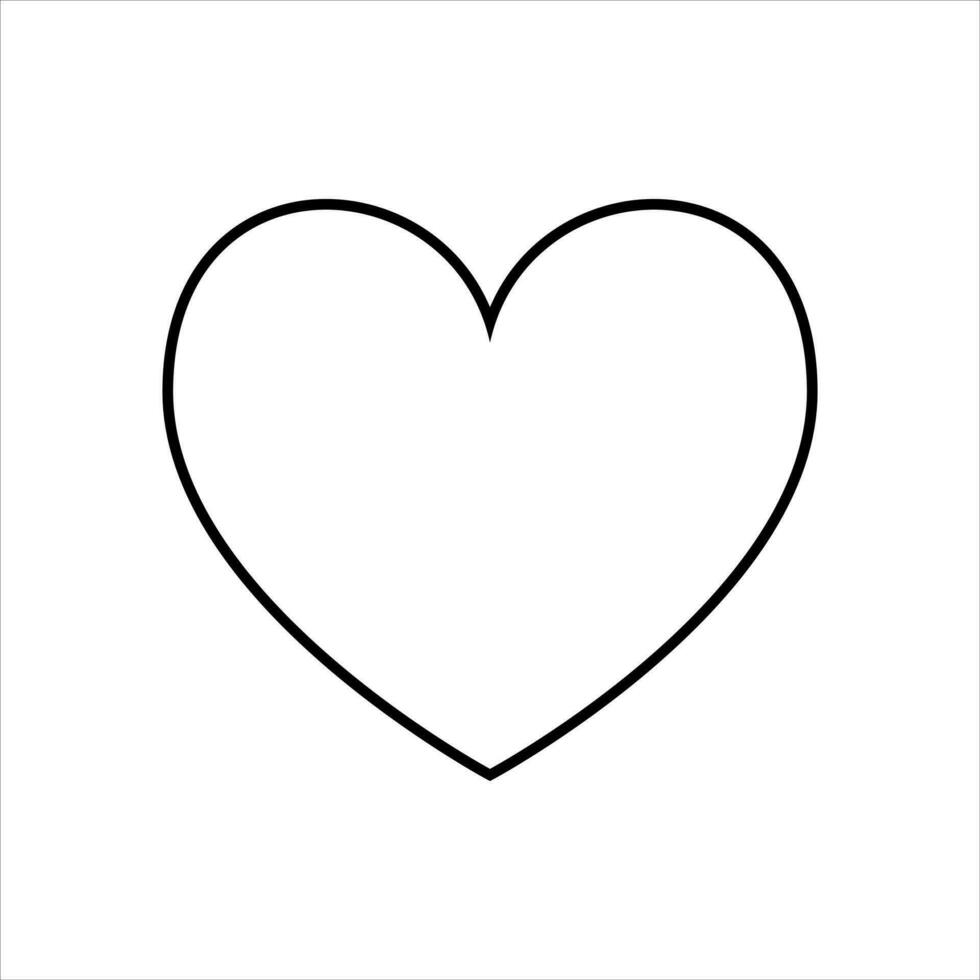 Heart Shape Isolated Vector Illustration