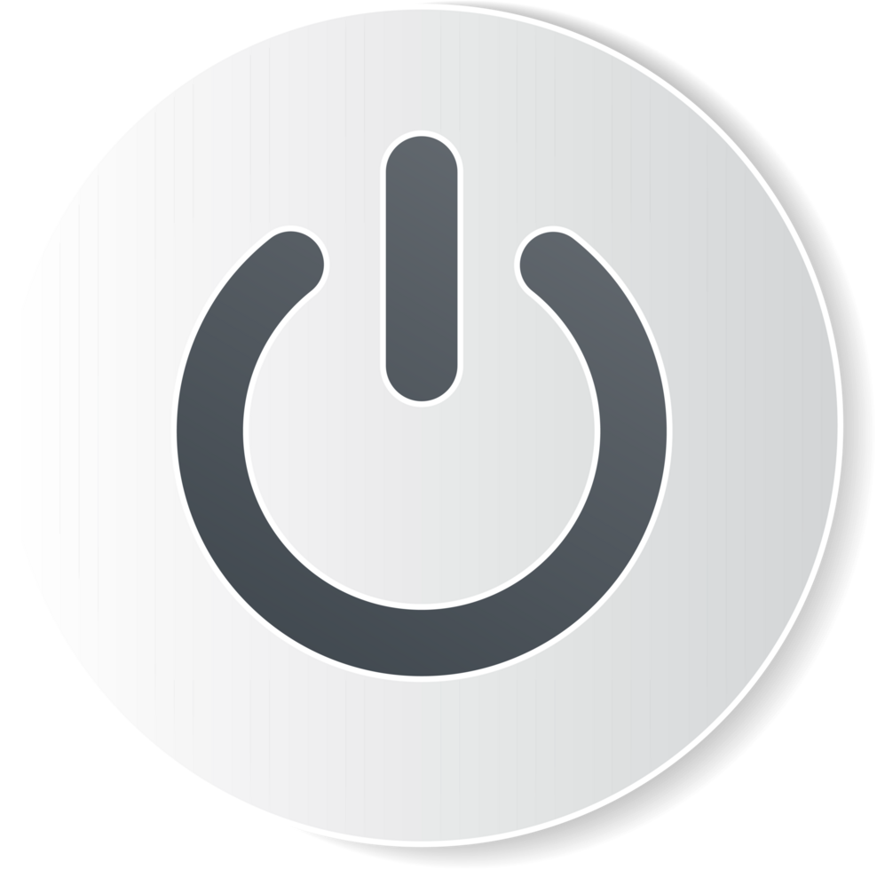 On and off button icon, shutdown. Business icon. Flat cartoon for business idea, web design. png