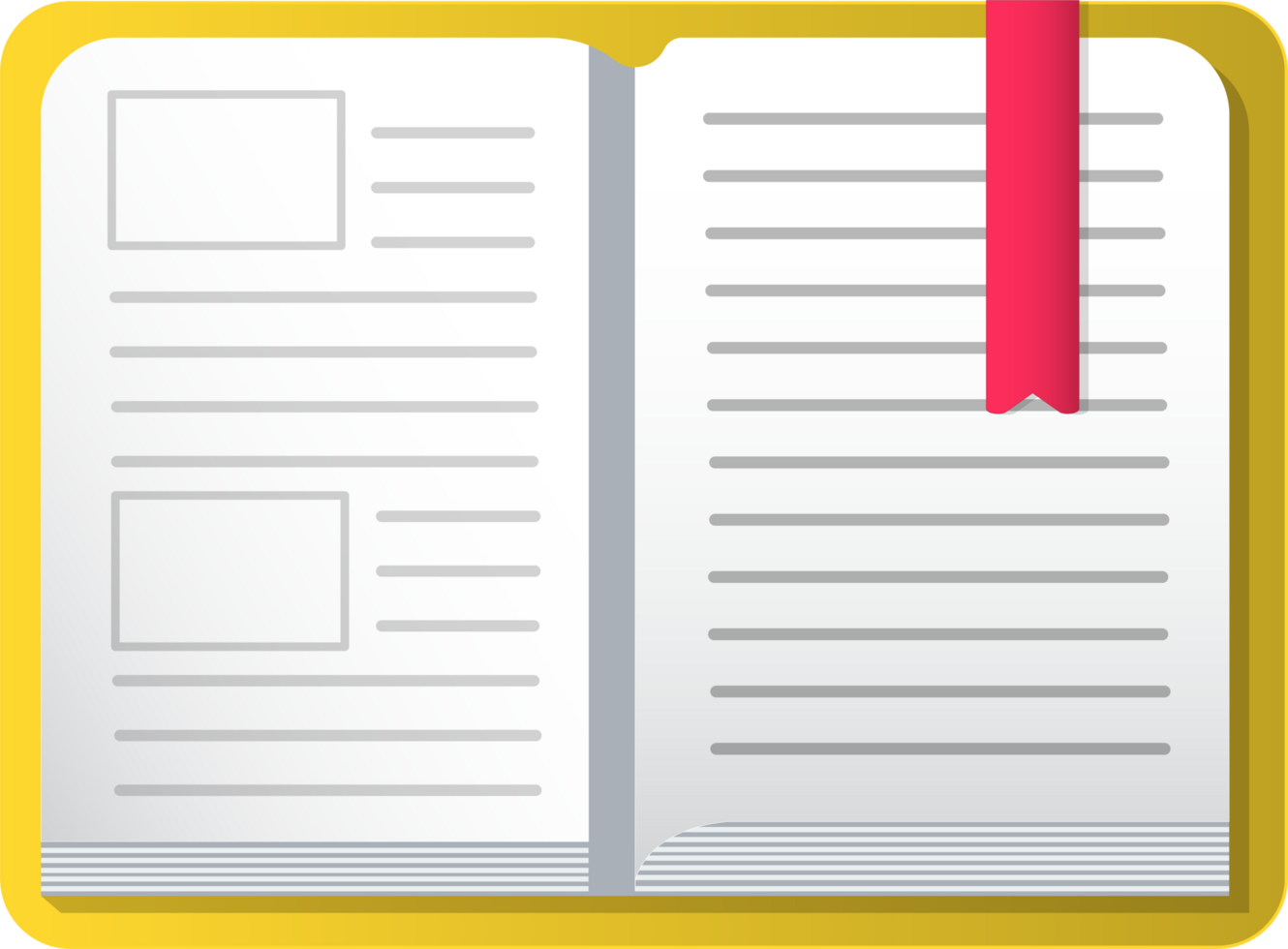 Book and bookmark icon png