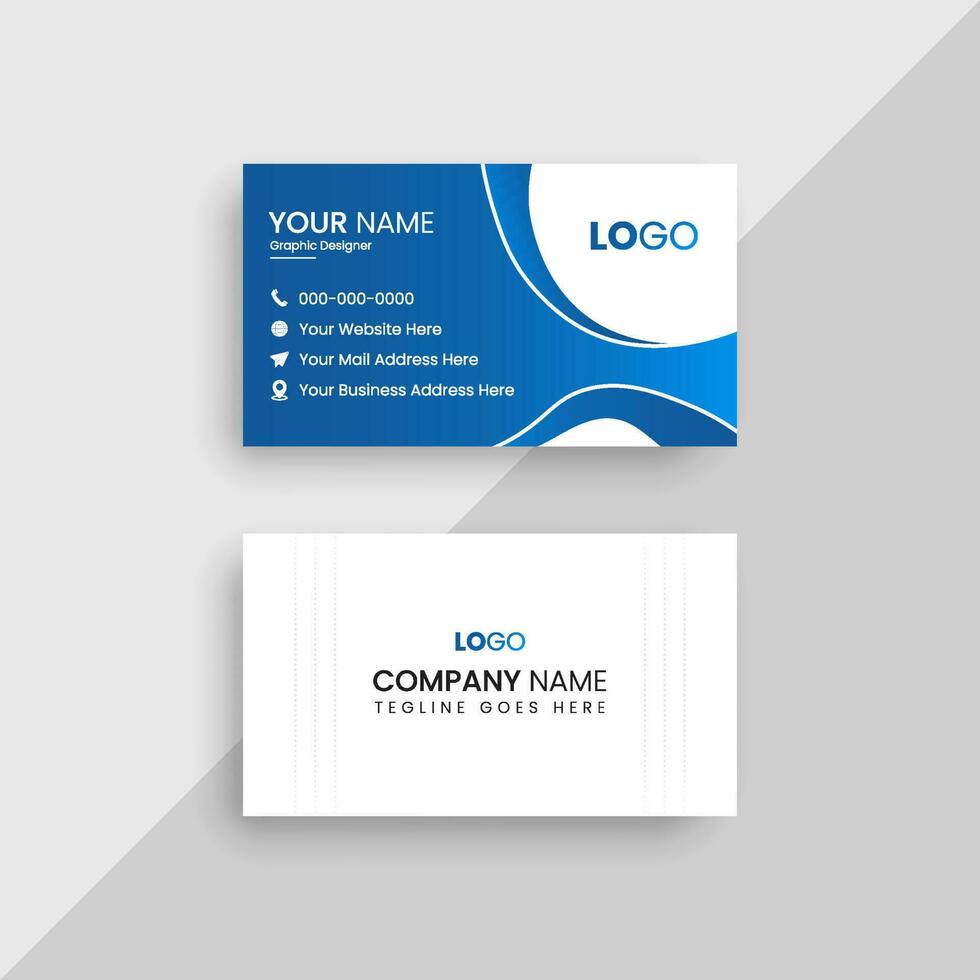 Minimalist corporate business card design vector