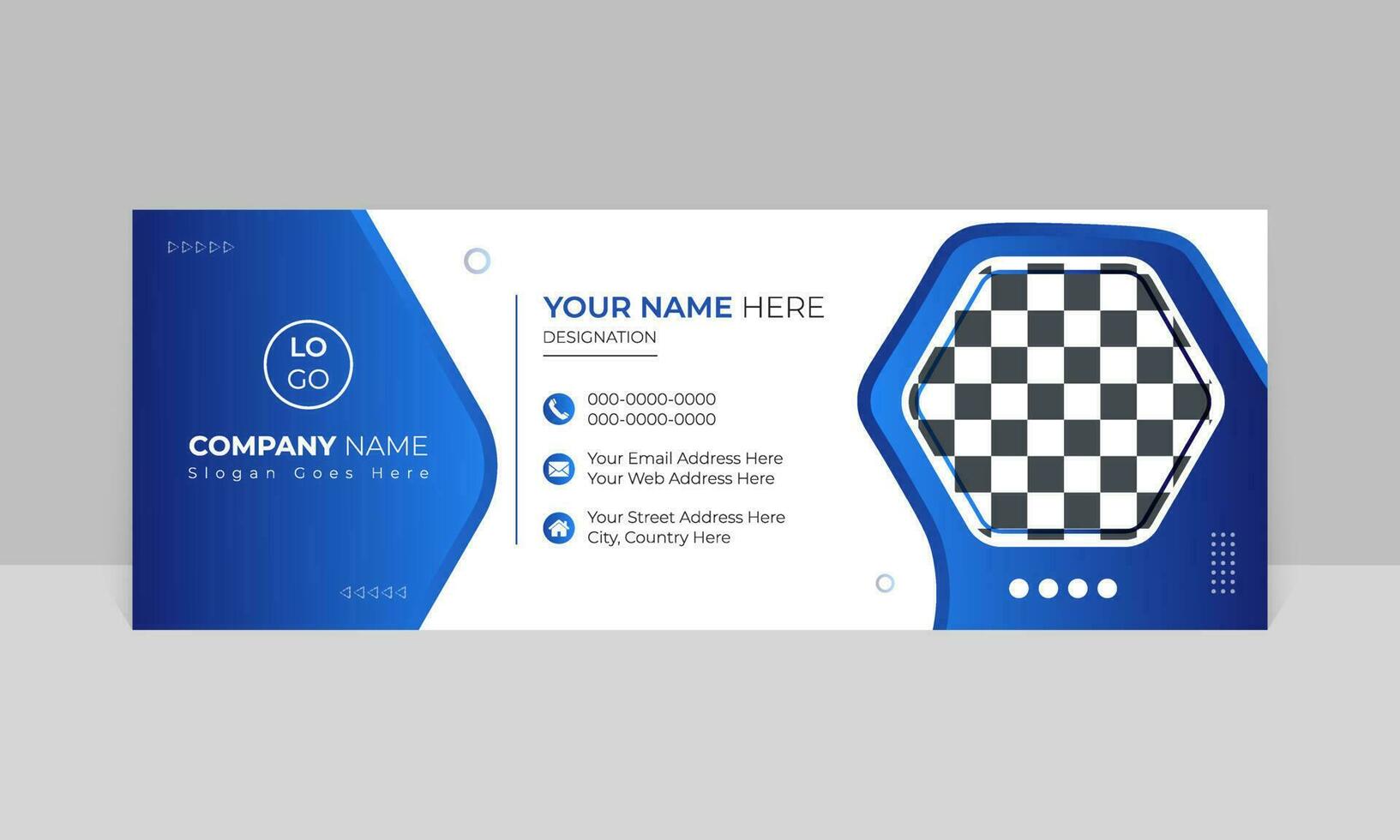 Email signature template vector