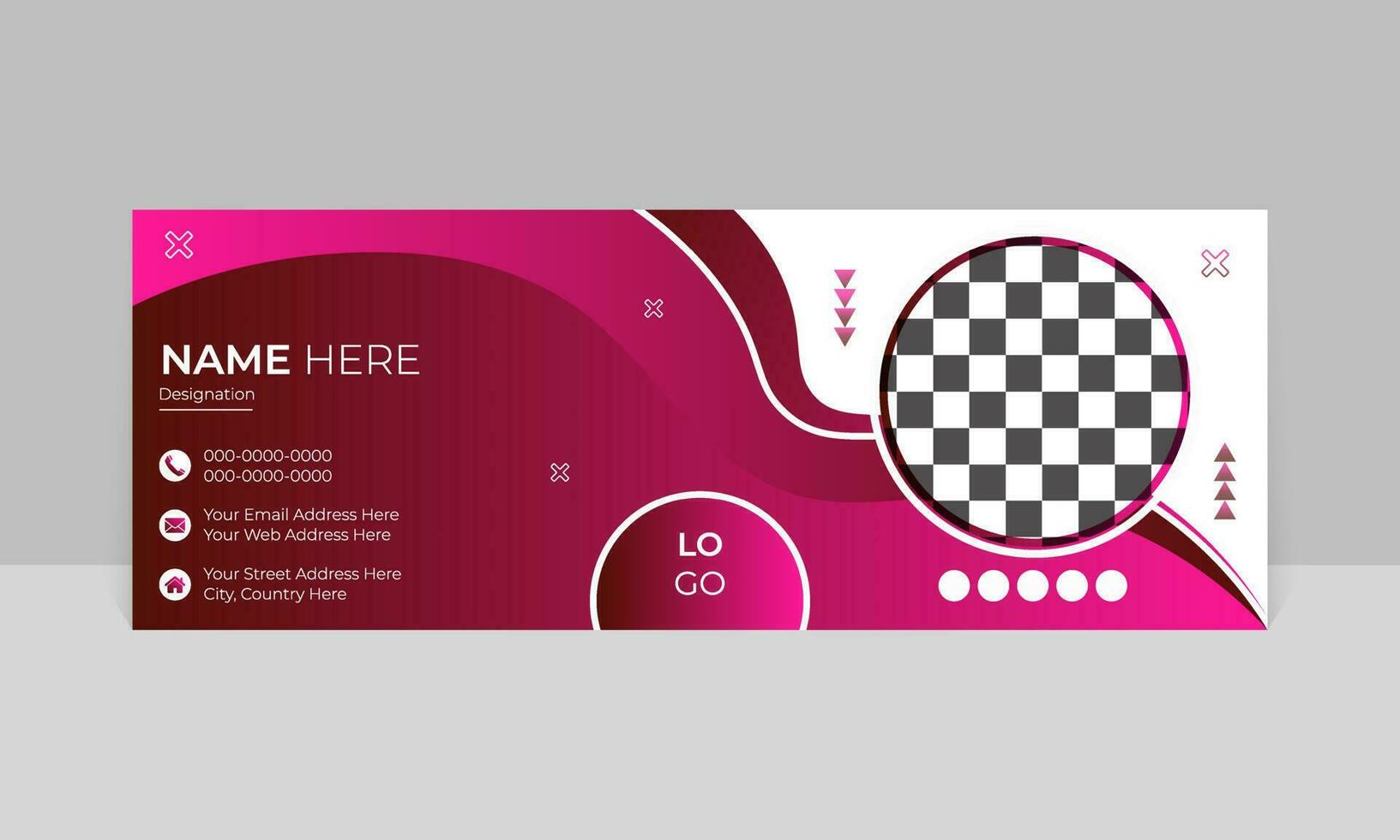 Creative modern email signature design template vector