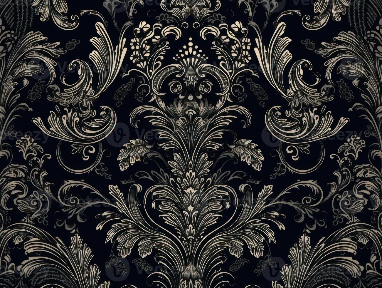 Royal vintage Victorian Gothic background Rococo venzel and whorl created with technology. photo