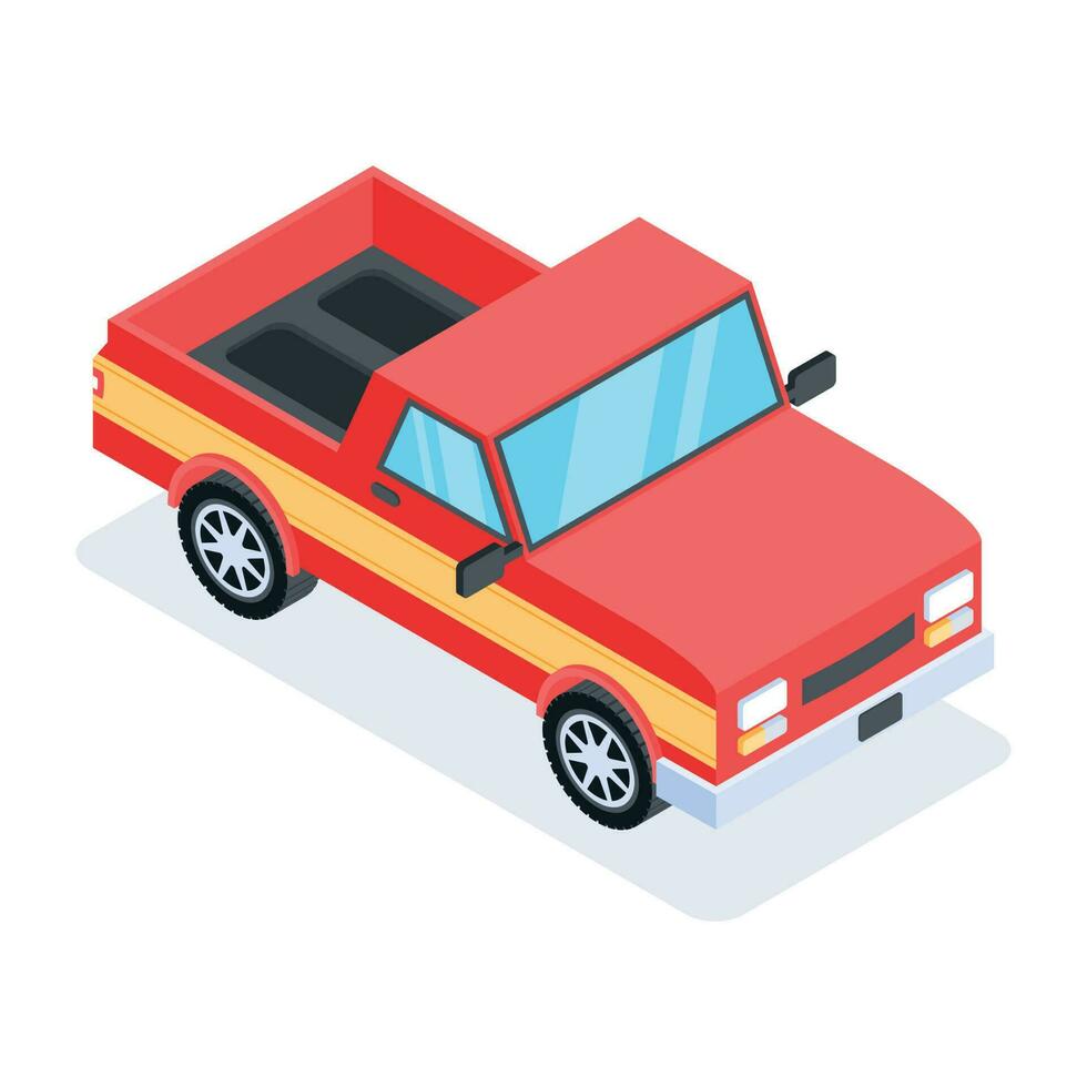 Isometric icon of public Transport vector