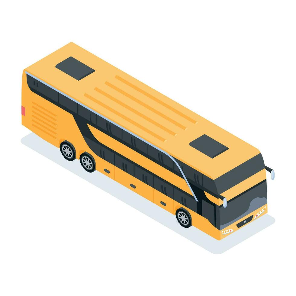 isométrica icono de público transporte vector