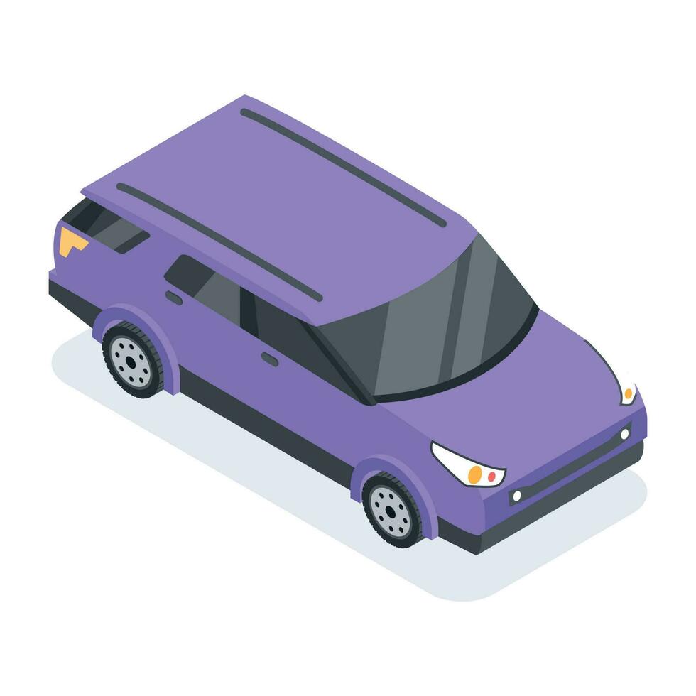 Isometric icon of public Transport vector