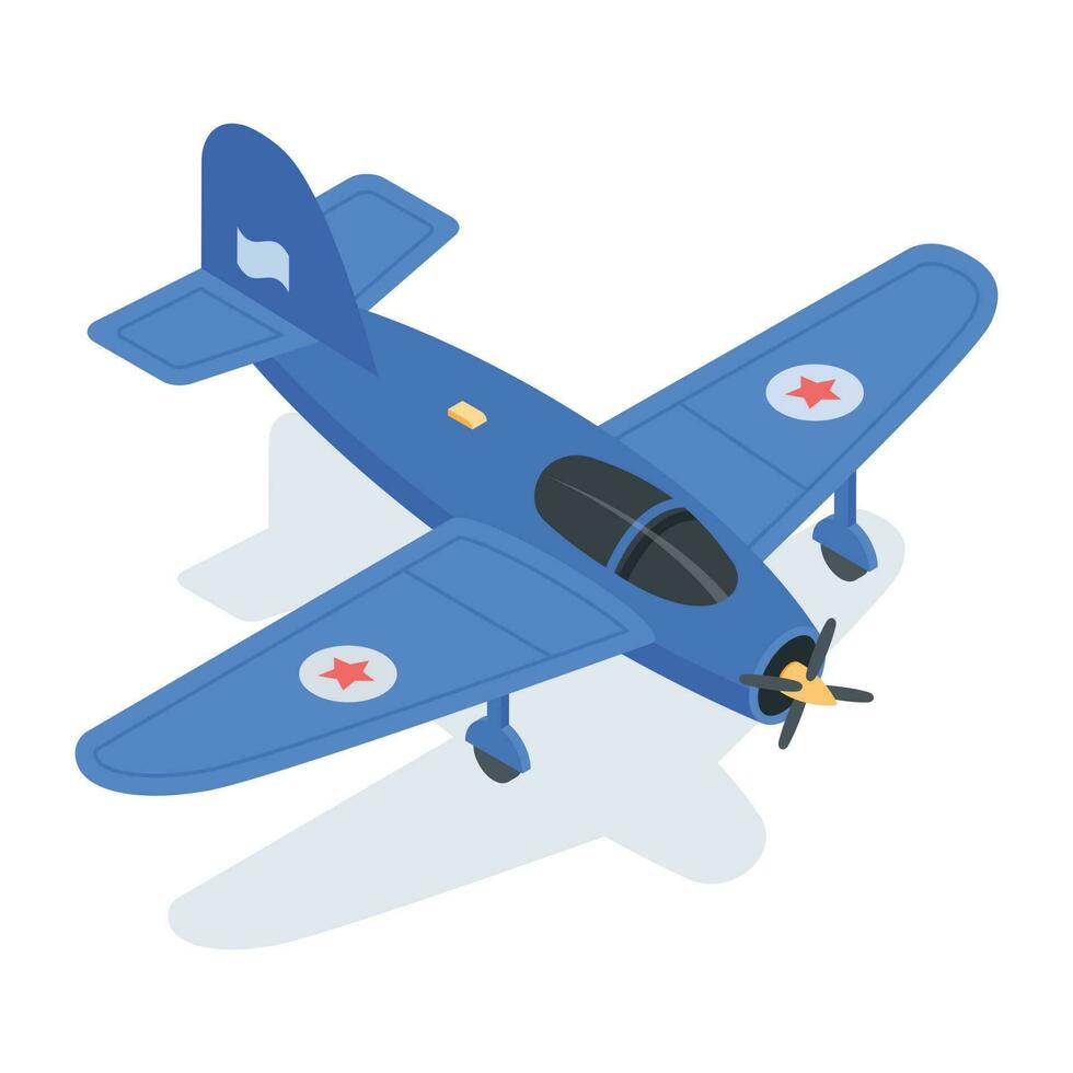 Modern isometric icon of aeroplane vector