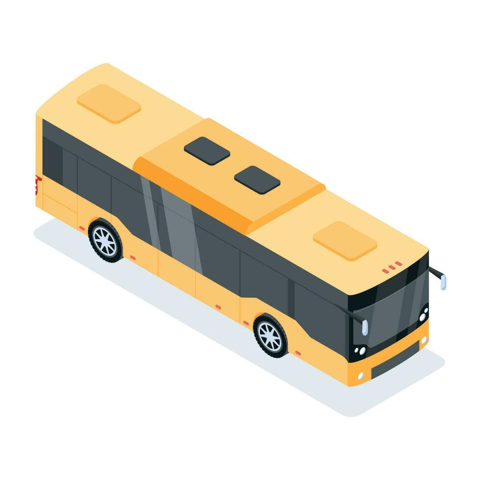 isométrica icono de público transporte vector