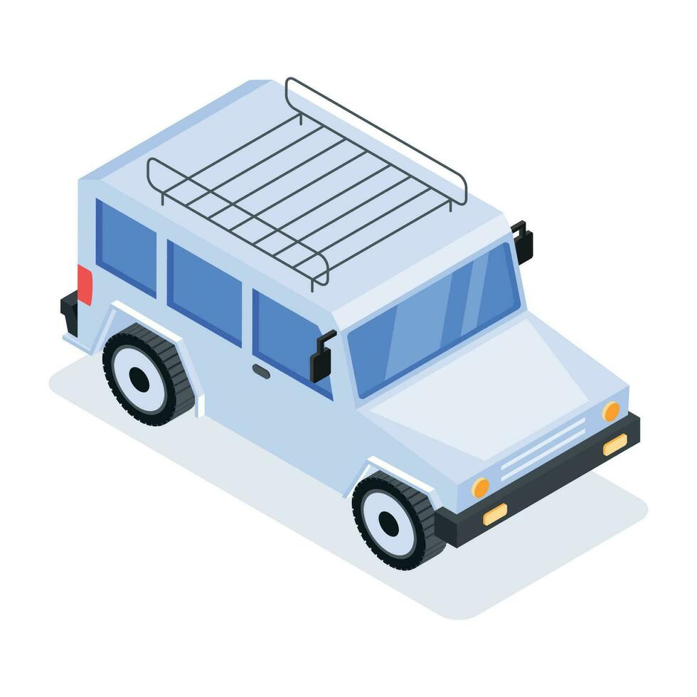 Isometric icon of public Transport vector