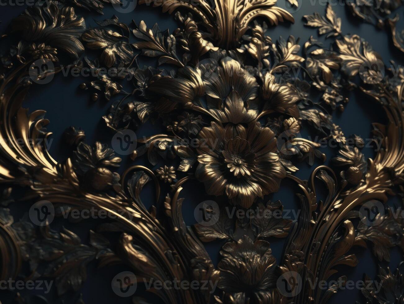 Royal vintage Victorian Gothic background Rococo venzel and whorl created with technology. photo