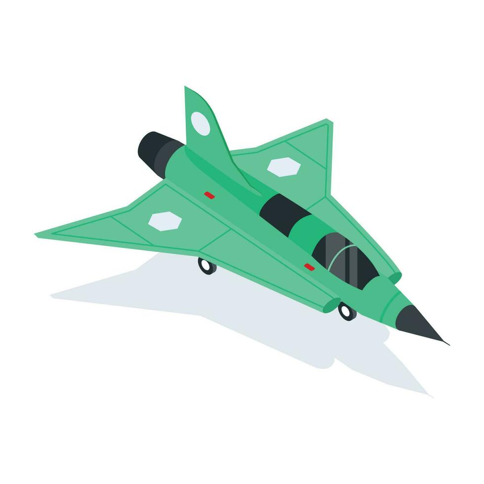 moderno isométrica icono de avión vector