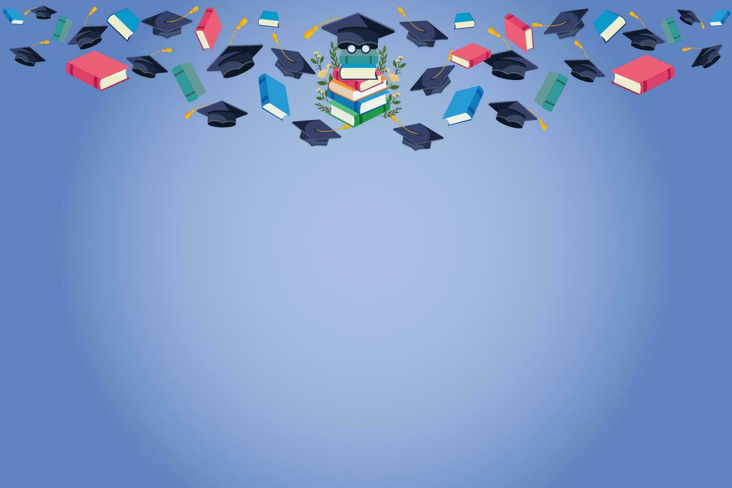vector design, illustration of graduation background with blank area for writing