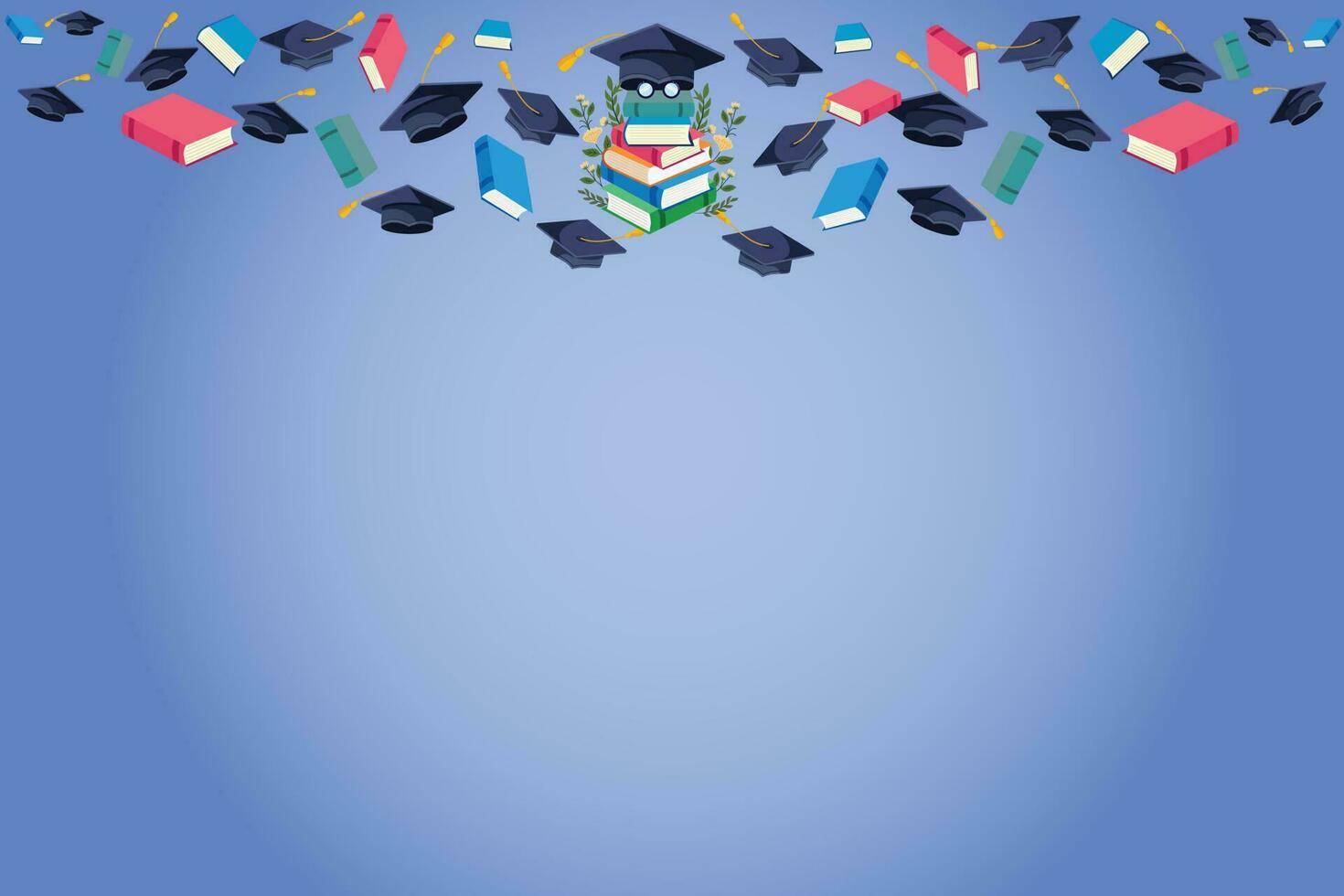 vector diseño, ilustración de graduación antecedentes con blanco zona para escritura