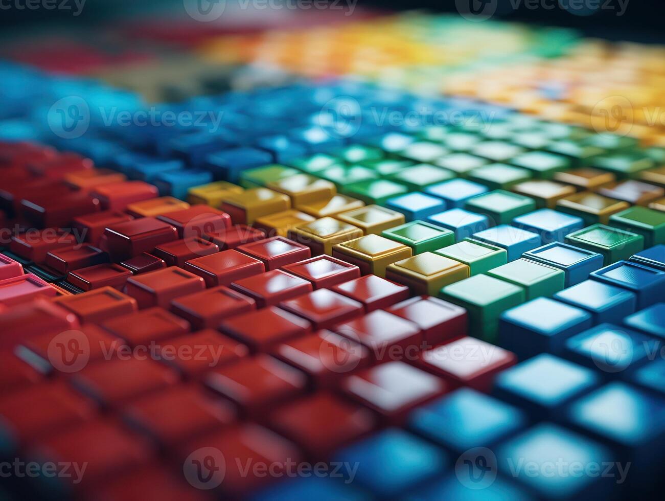 Futuristic plastic cubes background Abstract geometric mosaic grid Square tiles pattern technology photo