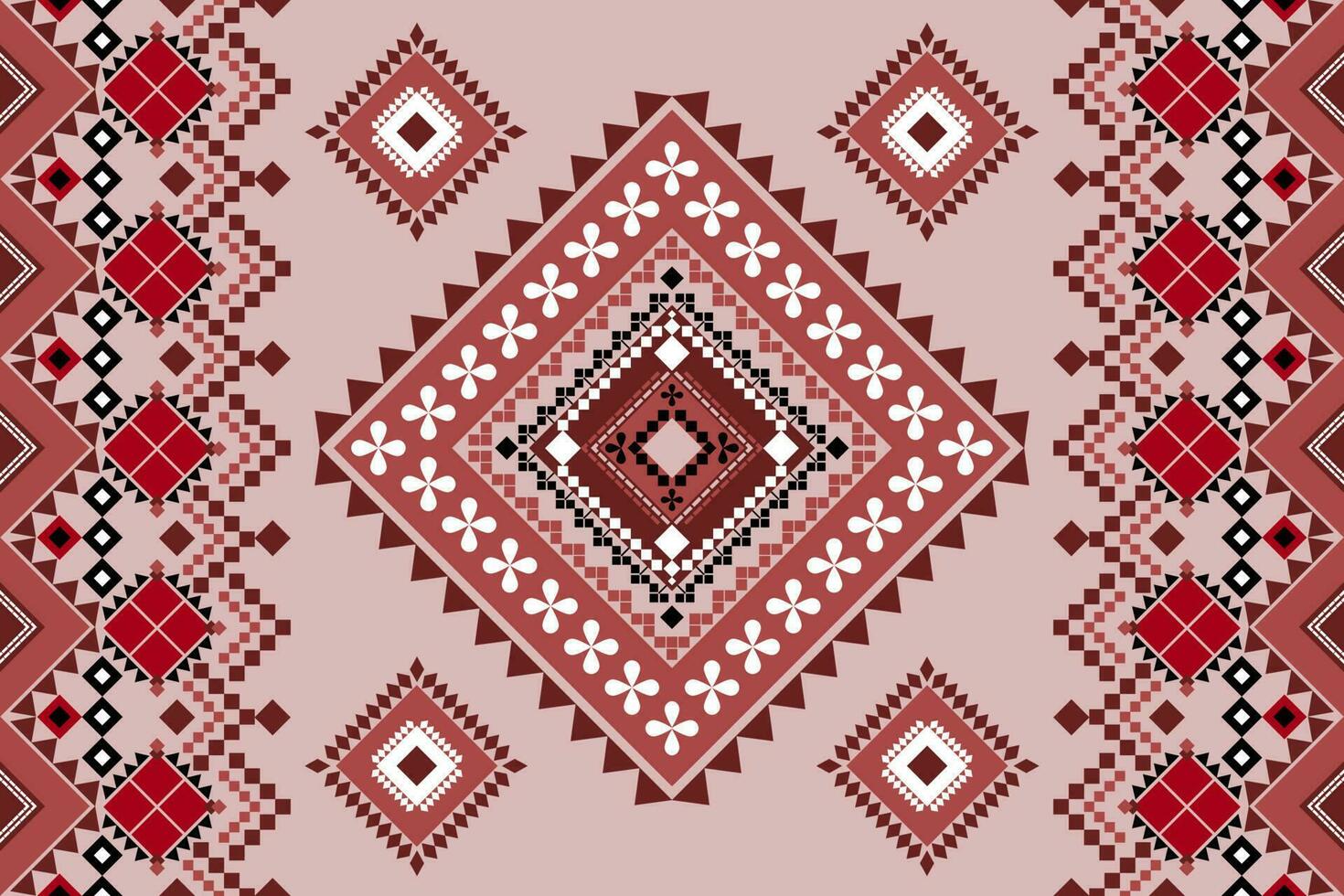 Seamless geometric ethnic asian oriental and tradition pattern design for texture and background. Silk and fabric pattern decoration for carpet, Thai clothing, wrapping and wallpaper vector
