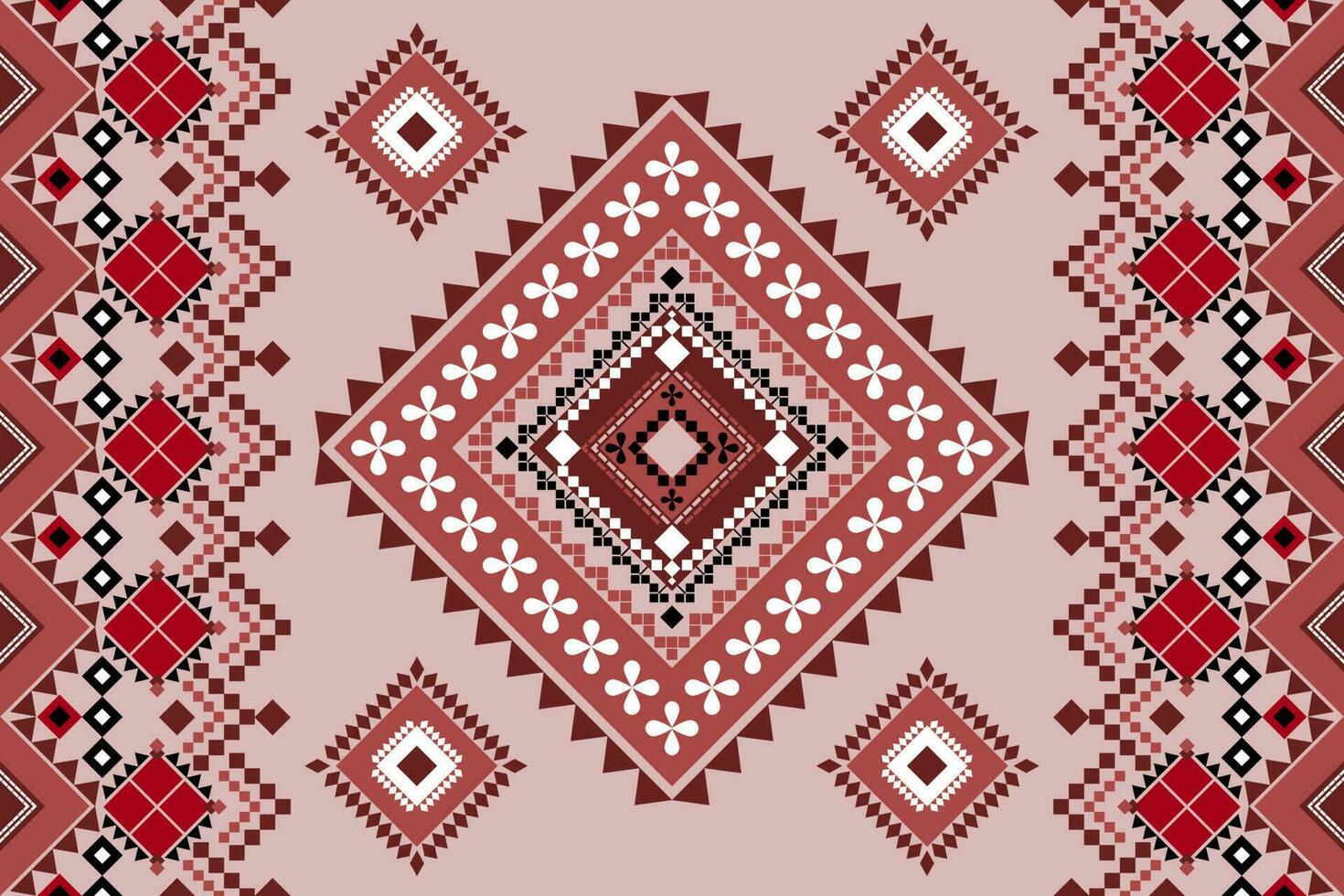 Seamless geometric ethnic asian oriental and tradition pattern design for texture and background. Silk and fabric pattern decoration for carpet, Thai clothing, wrapping and wallpaper vector