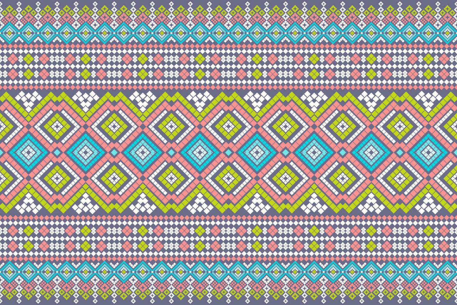 Seamless geometric ethnic asian oriental and tradition pattern design for texture and background. Silk and fabric pattern decoration for carpet, Thai clothing, wrapping and wallpaper vector