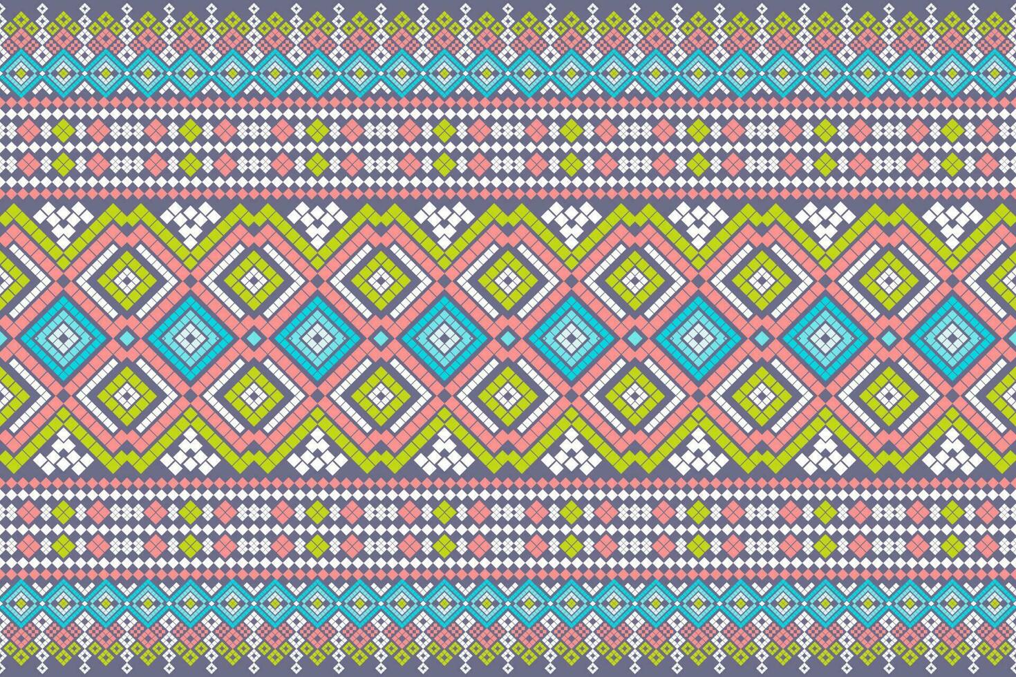 Seamless geometric ethnic asian oriental and tradition pattern design for texture and background. Silk and fabric pattern decoration for carpet, Thai clothing, wrapping and wallpaper vector