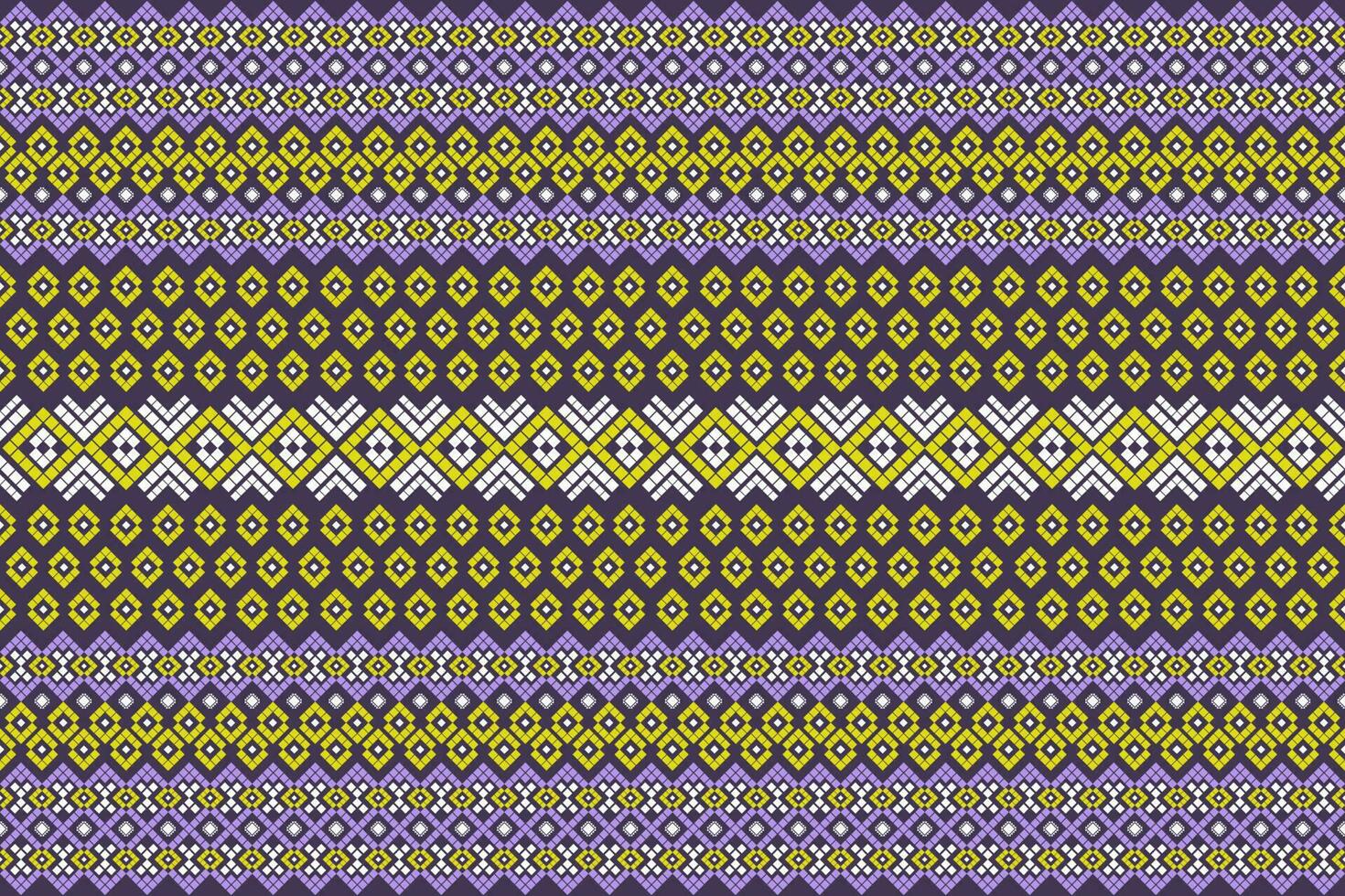 Seamless geometric ethnic asian oriental and tradition pattern design for texture and background. Silk and fabric pattern decoration for carpet, Thai clothing, wrapping and wallpaper vector