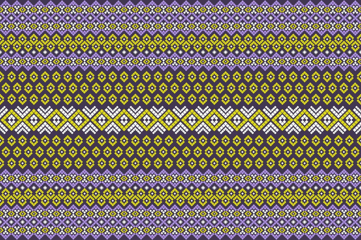 Seamless geometric ethnic asian oriental and tradition pattern design for texture and background. Silk and fabric pattern decoration for carpet, Thai clothing, wrapping and wallpaper vector